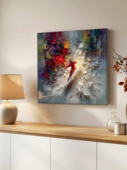 Skiër in Volle Vaart, Mensen & Portretten schilderij aan de muur in interieur